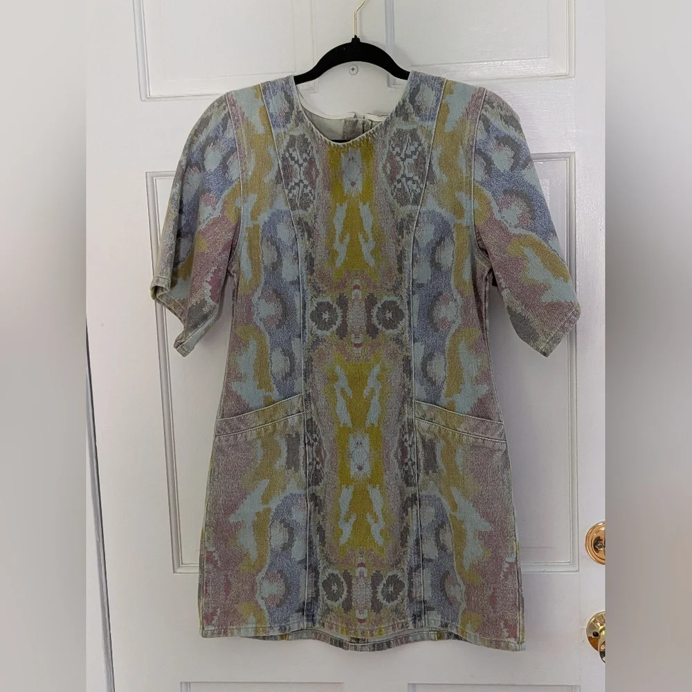 Desigual x Christian Lacroix Tapestry Dress NWT Size M Belted Mini Artsy Print - Picture 6 of 8